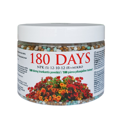180 DAYS ilgo poveiko trąšos žydintiems augalams, 500 g